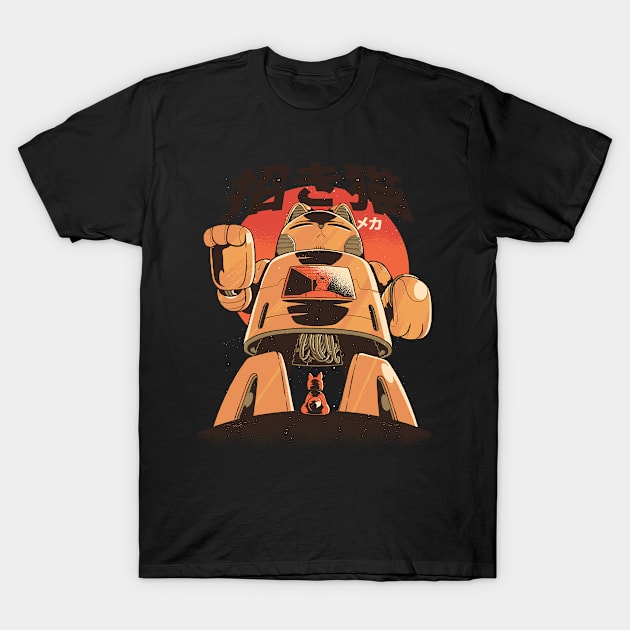 Cat Mecha Robot T-Shirt by gdimido